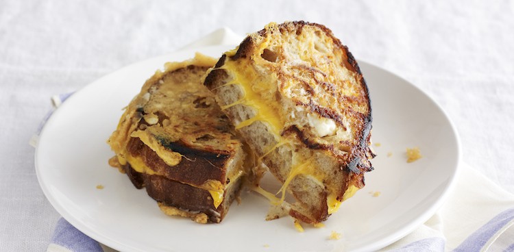 Eddie Latkin's inside-out grilled cheese sandwich