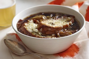 French onion soup with stout