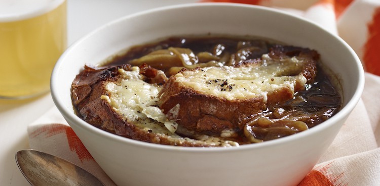 French onion soup with stout