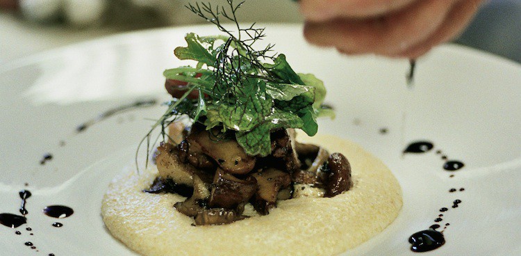 Pan-Roasted Wild Mushrooms over Grafton Cheddar Polenta