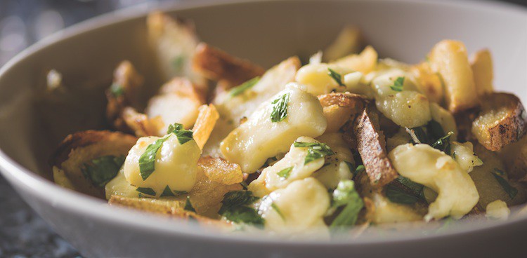 Paul Virant's Home Fries with Cheese Curds from the restaurant Vie