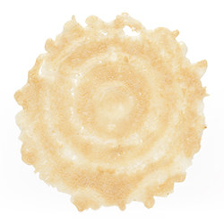 A single, disc-shaped, wafer-thin cracker from 34º .