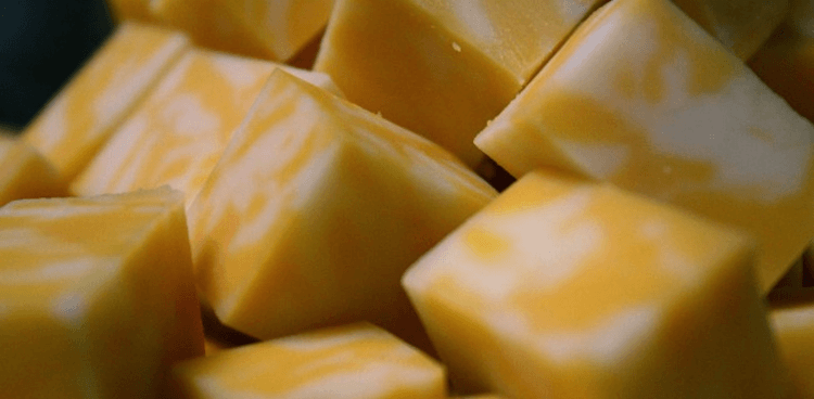 Cubes of processed cheese