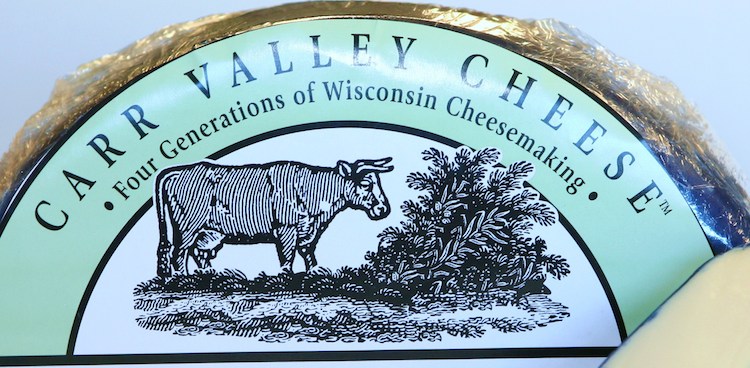 Carr Valley Cheese Wheel with logo