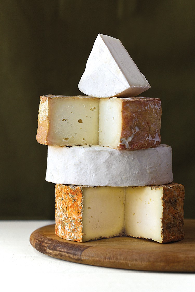 culture's summer 2014 centerfold cheese: Fromage a trois, Kinderhook Creen, Hudson Flower, and C Local