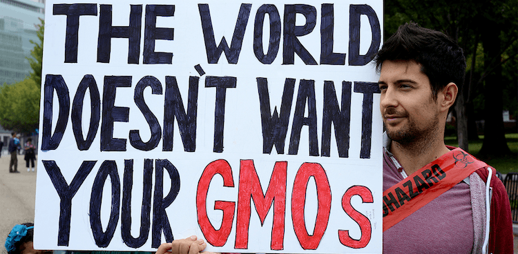 GMO protester