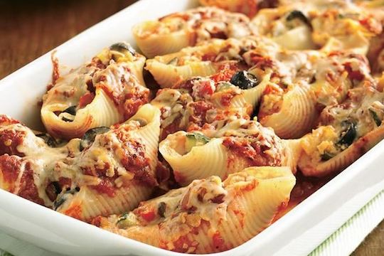 Cheese and Vegetable-Stuffed Shells