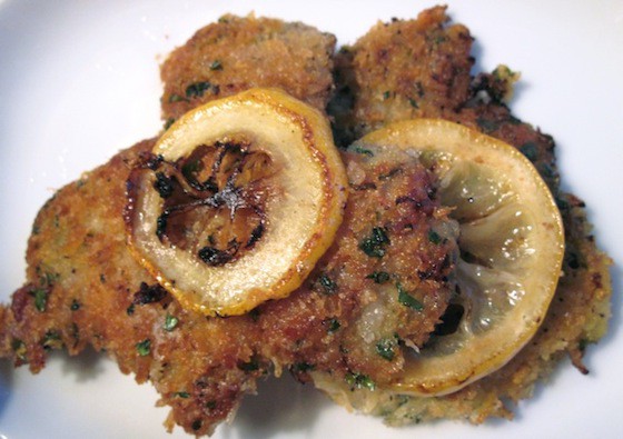 Tarragon and Parmesan Crusted Pork Paillard