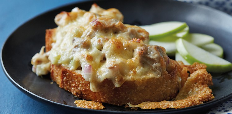 Tin Fish Gourmet recipe for the Apple, Cheddar, and Tuna Melt