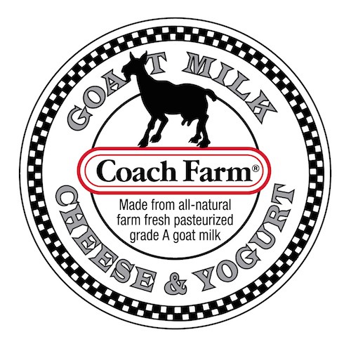 Logo of Coach Farm, a goat's milk cheese and yogurt maker