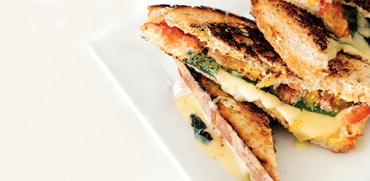 Beecher's Grilled Flagship, Tomato, and Basil Sandwich