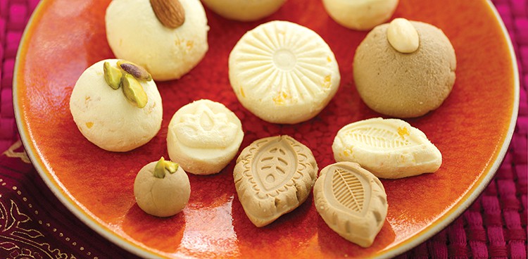 Molasses and Mango Nut Balls (Gurer Sandesh)