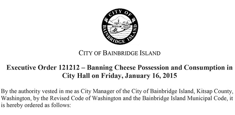 Bainbridge Island Cheese Ban