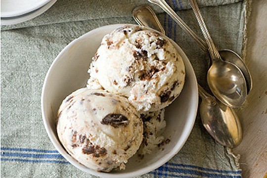 Goat Cheese Brownie Ice Cream