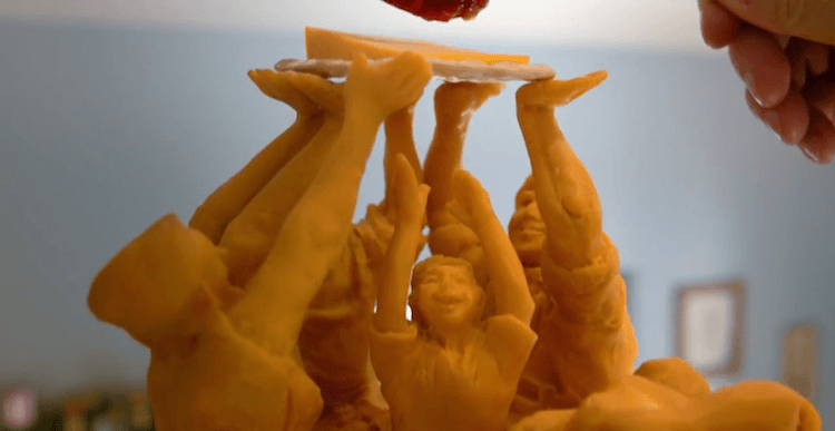 cheese sculpture from Branston