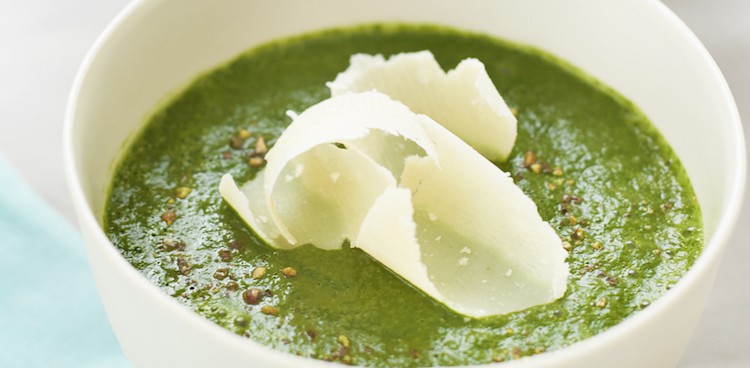 Parmesan and Pureed Greens Soup