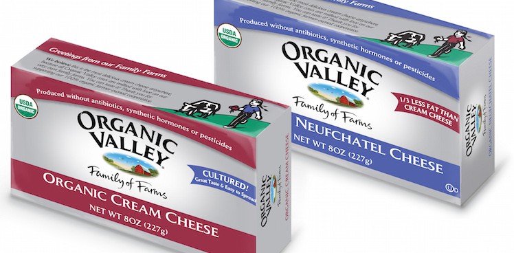 Organic Valley cream cheeses