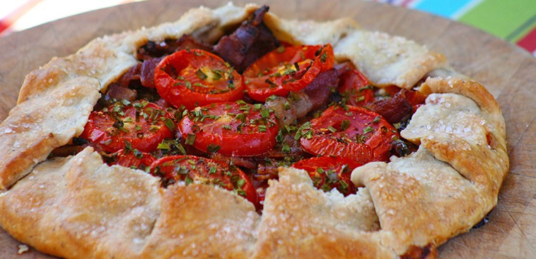 Smoked Goat Cheddar & Tomato Galette
