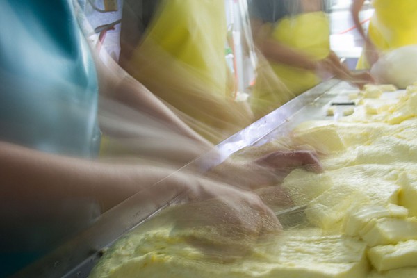 Parish Hill - cutting cheese curds