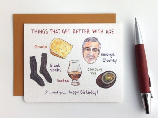 greeting card: better with age