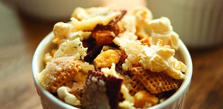 Sweet and Salty Party Mix with Parmesan