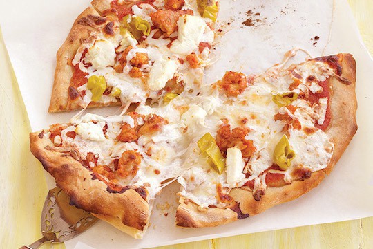 Spicy Chicken Sausage Pizza with Smoked Cheeses