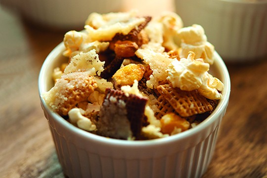 Sweet and Salty Party Mix with Parmesan