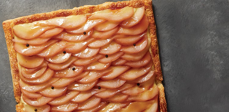 Poached pear pastry
