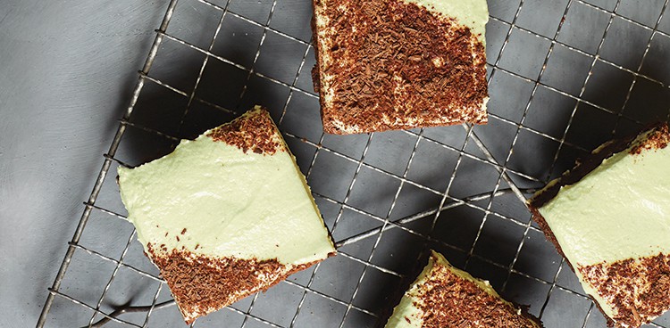 Matcha-goat cheese brownies. Photo by Evi Abeler