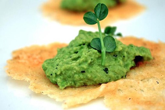 Point Reyes Toma Frico with Spring Pea Puree