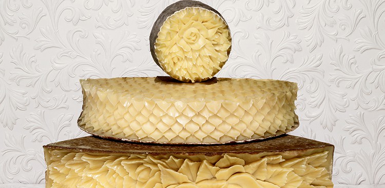 carved cheese sculpture from French Cheese Board