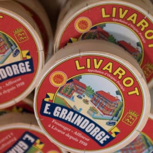 The iconic label of E. Graindorge Livarot