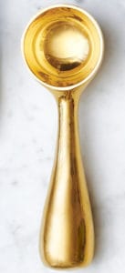 solid brass ice cream scoop