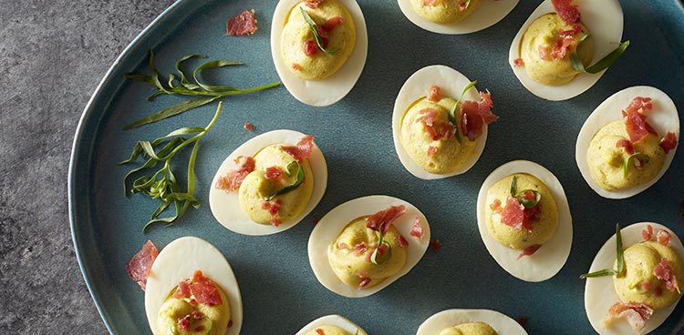 goat cheese deviled eggs