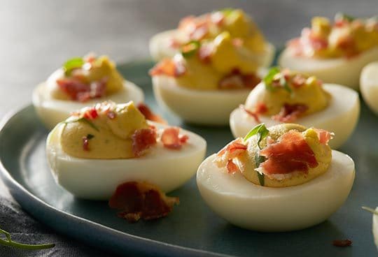 goat cheese deviled eggs