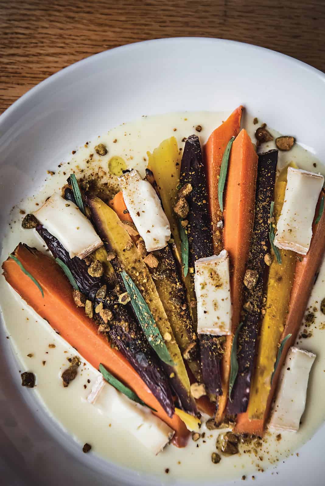 Grilled Carrots with Taleggio Sauce