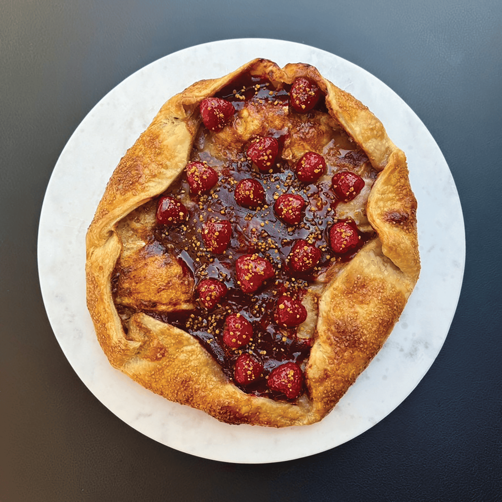 Raspberry and Cheese Galette