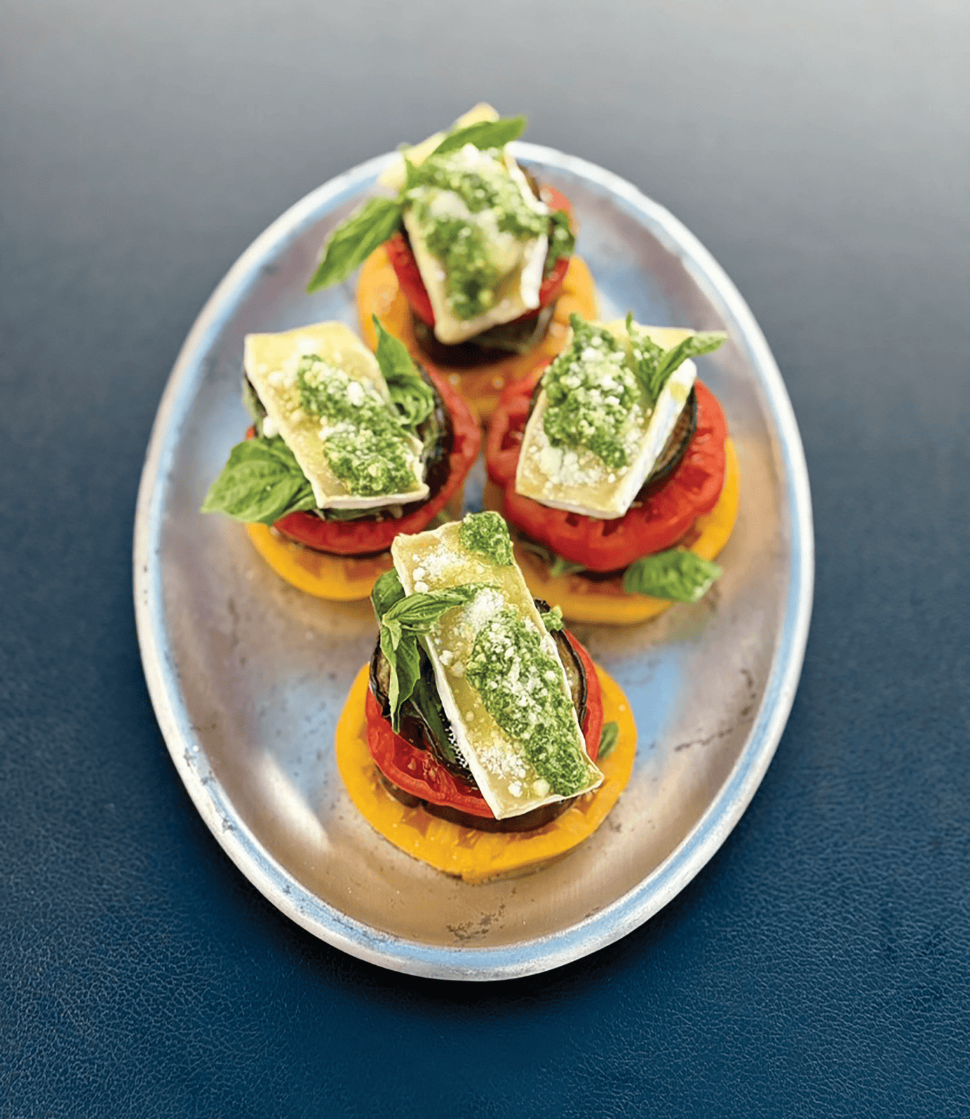 Brie, Eggplant, & Tomato Stacks